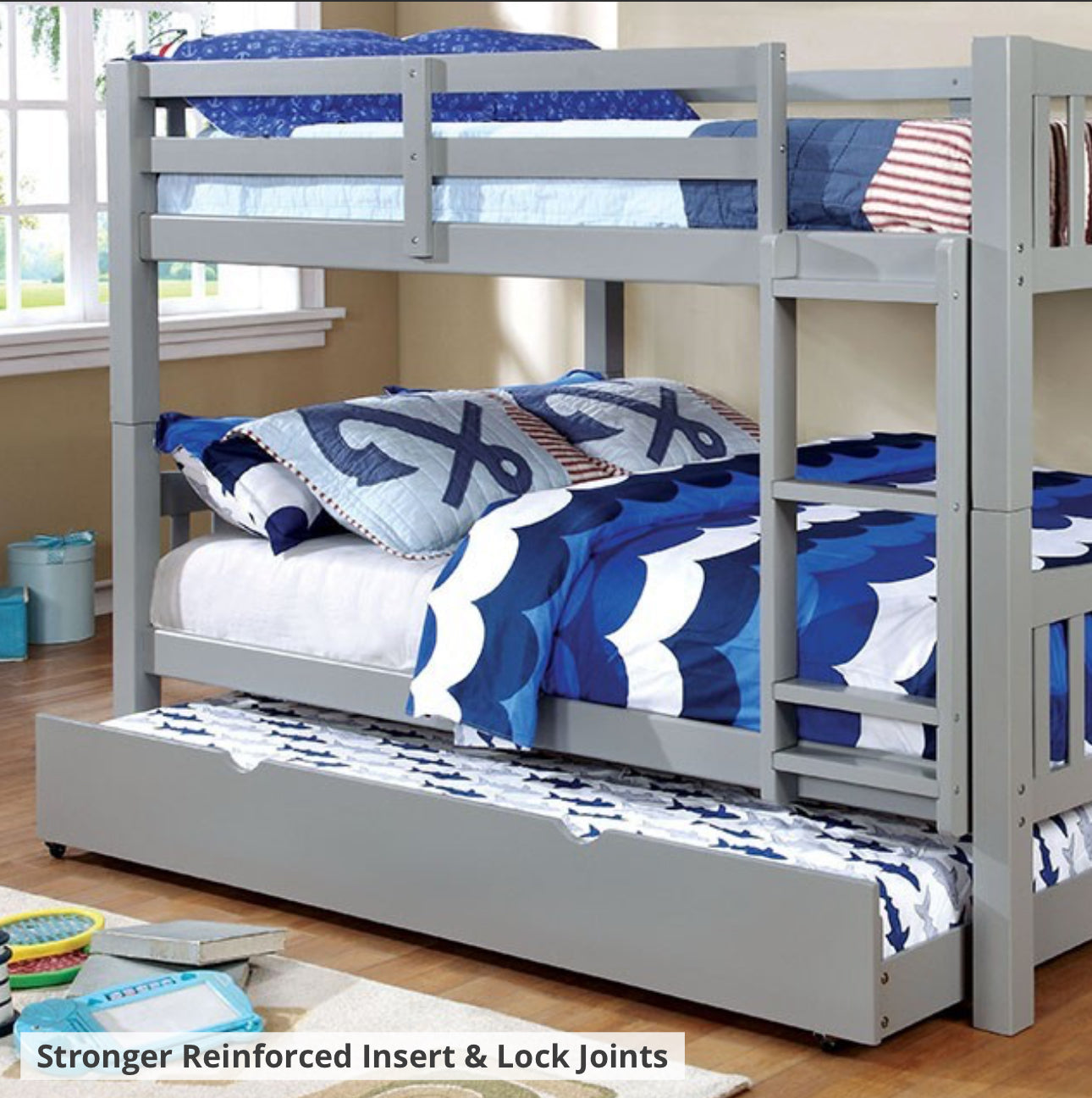BUNK BEDS WITH TRUNDLE