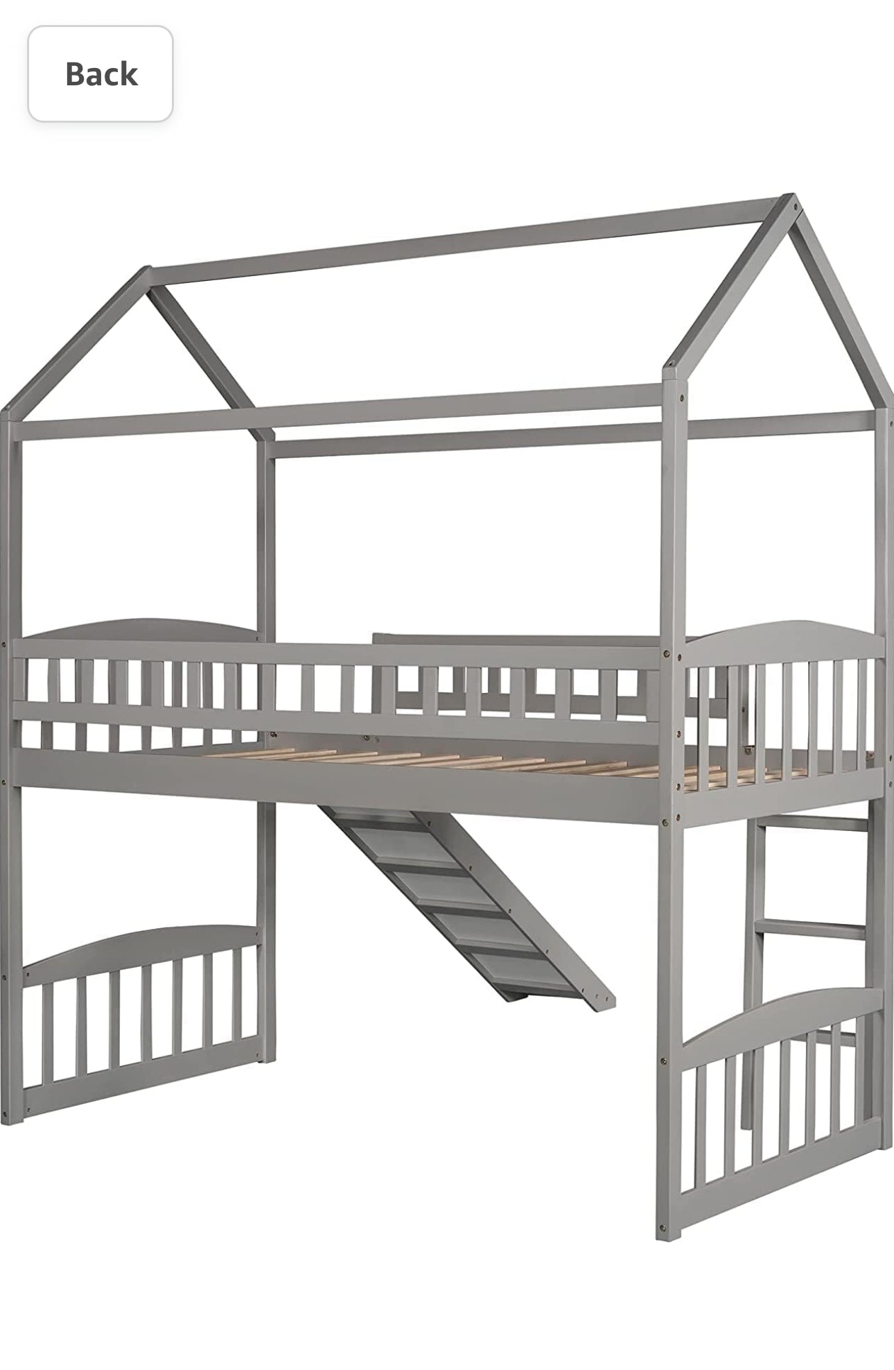 TWIN SIZE LOFT BED WITH SLIDE