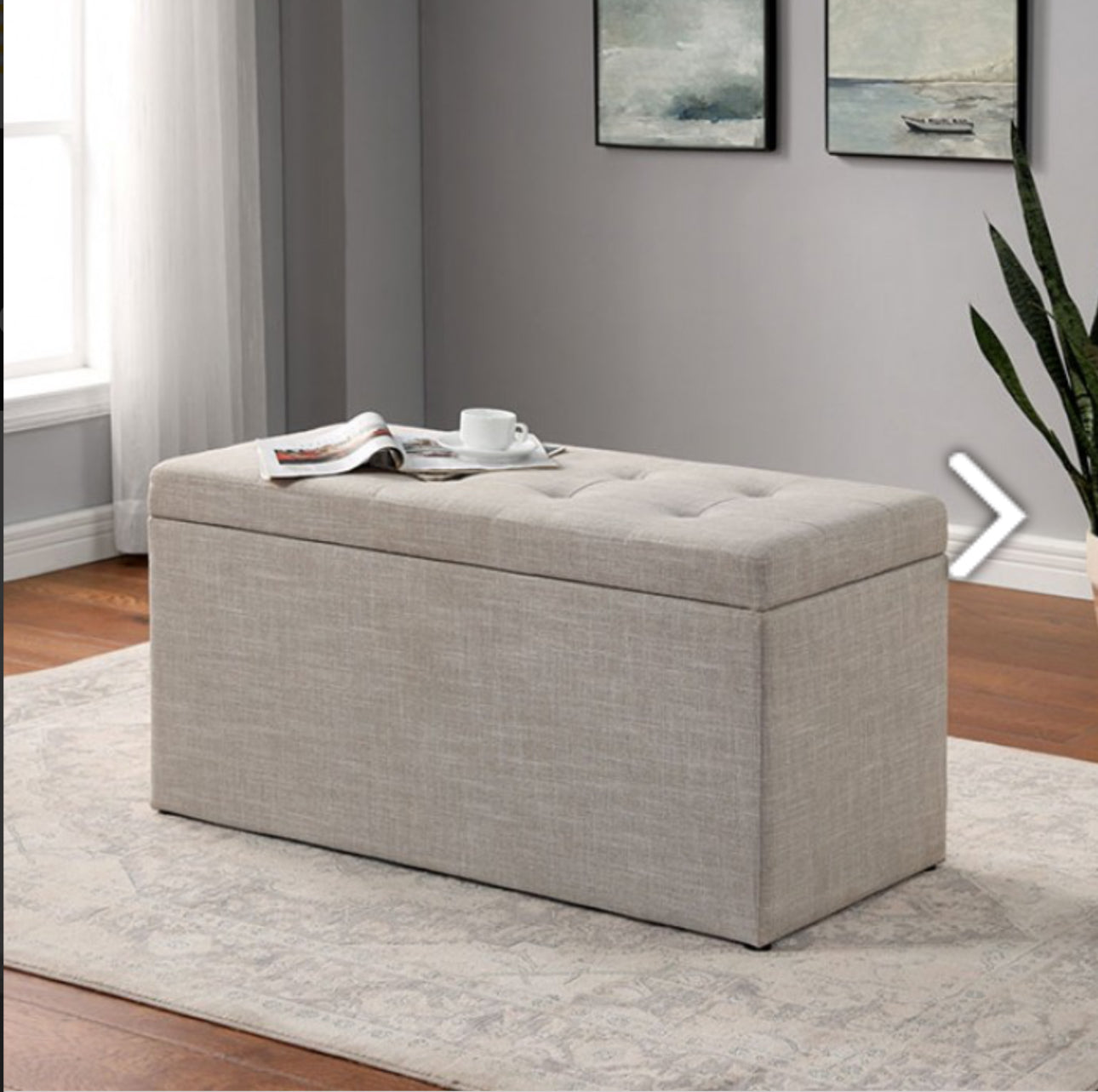 BENCH WITH 2 OTTOMANS