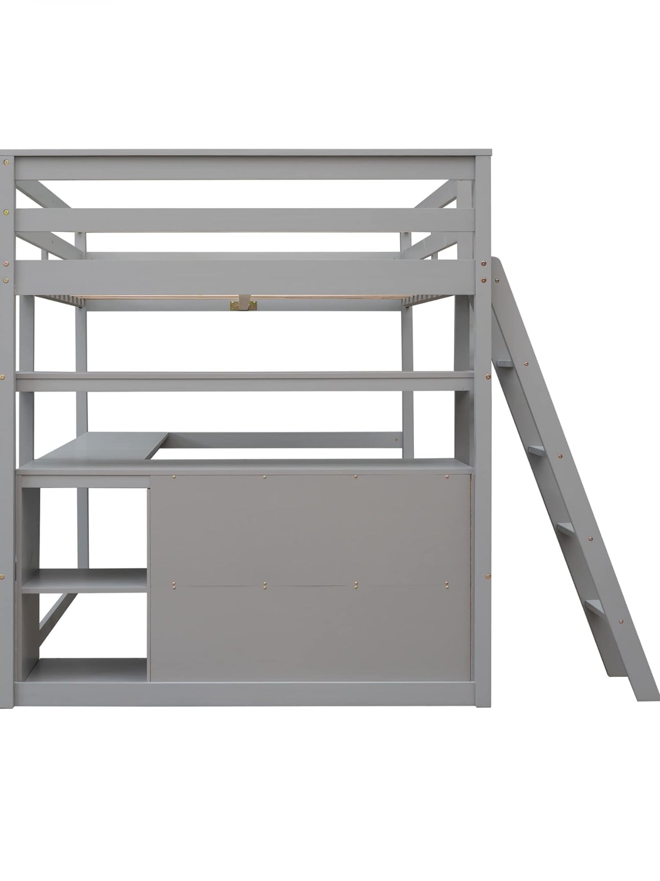 FULL SIZE LOFT BED WITH DRAWERS AND DESK