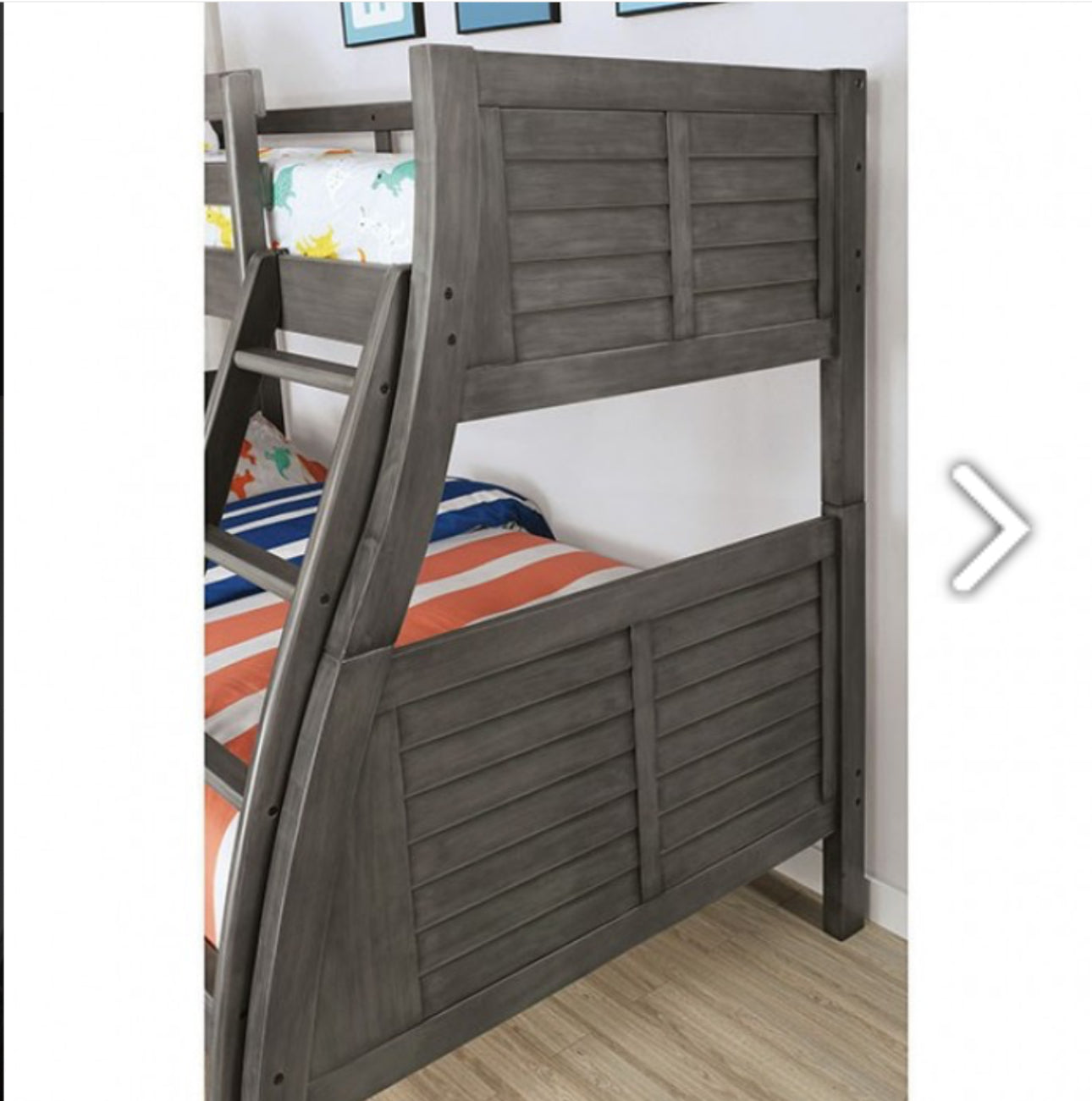 TWIN OVER FULL BUNK BED WITH TRUNDLE