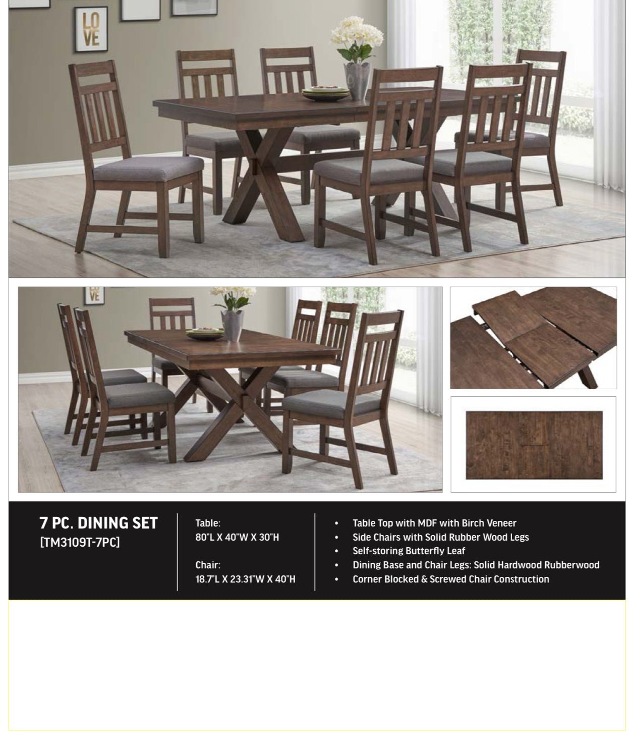 7PC DINING SET