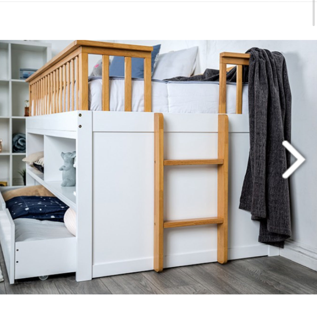 TWIN CAPTAIN BED W/TRUNDLE