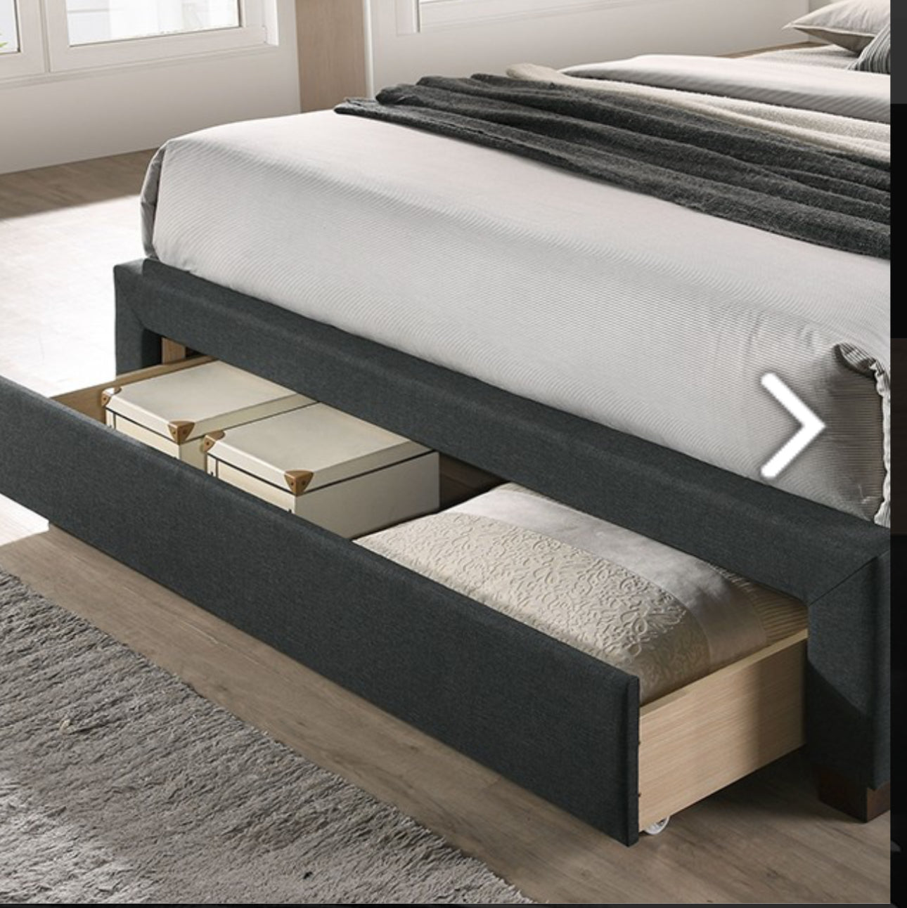 QUEEN BED FRAME WITH STORAGE