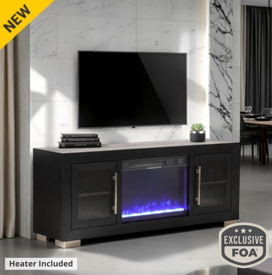 ASHBOURNE  60" TV STAND W/ FIRE PLACE