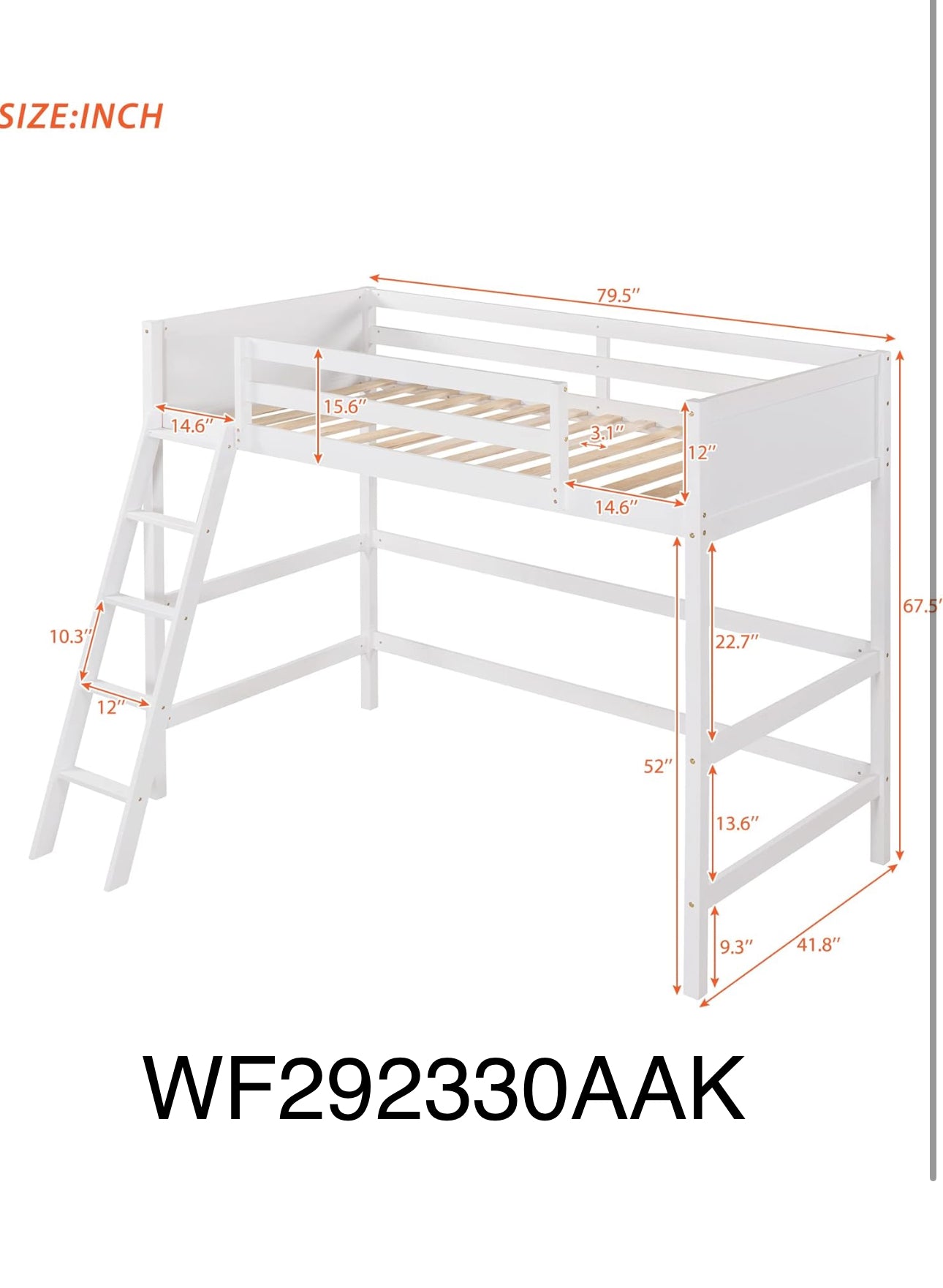 TWIN SIZE LOFT BED