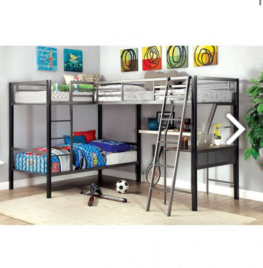TRIPE TWIN BED WITH DESK