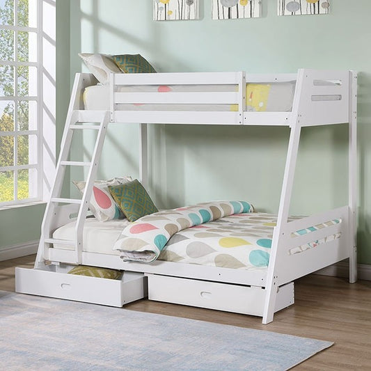 TWIN OVER FULL BUNK BED WITH DRAWERS