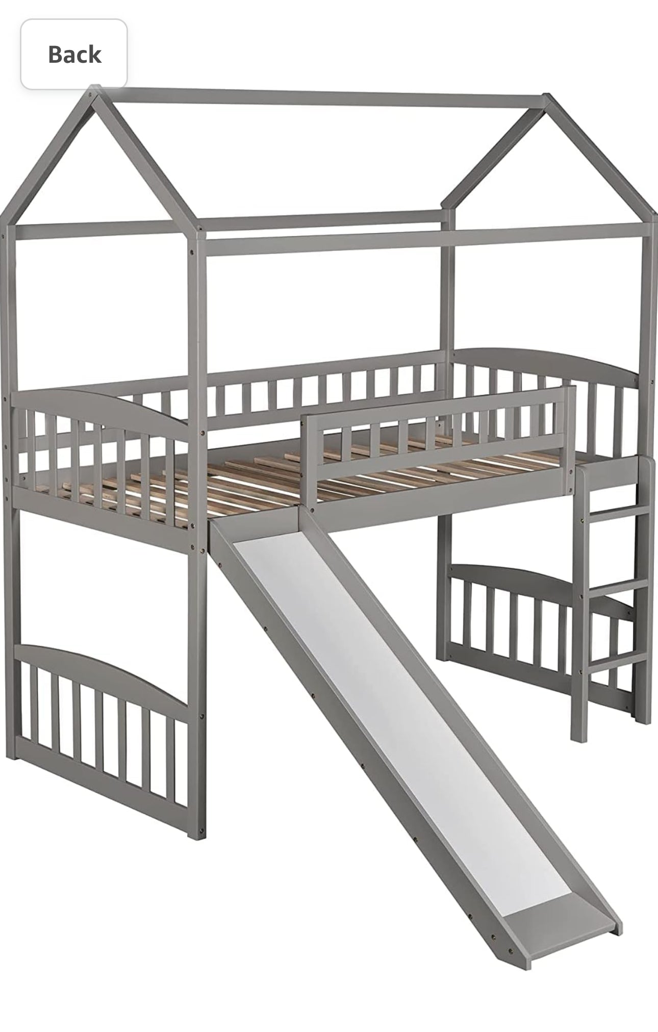 TWIN SIZE LOFT BED WITH SLIDE