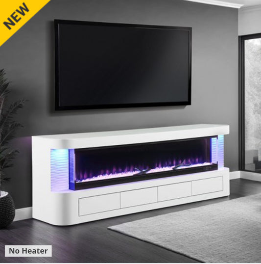 LUKEN 71" TV STAND W/ ELECTRIC FIRE PLACE TV