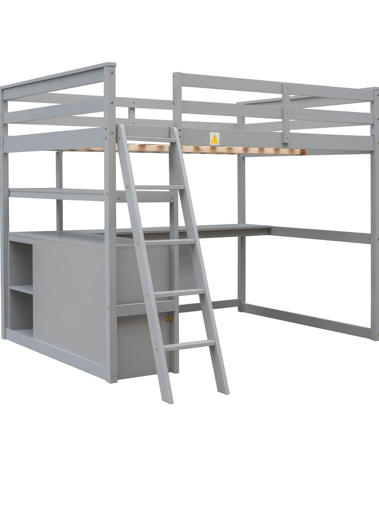FULL SIZE LOFT BED WITH DRAWERS AND DESK